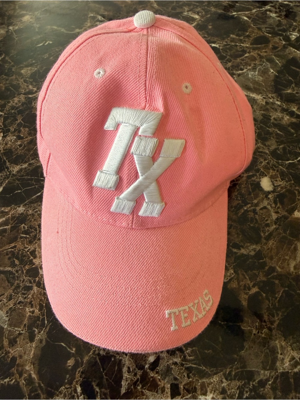 Pink TX Embroidered Baseball Cap